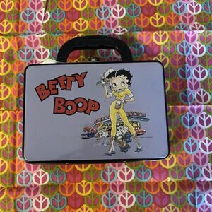 1996 BETTY BOOP DINER LUNCH BOX HANDBAG PURSE METAL TIN VANDOR